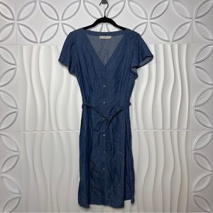 LOFT Linen Blend Dress